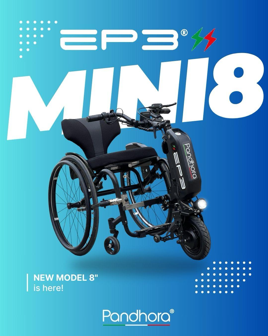 Das Bild zeigt eine Frau, mit dem Pandhora EP3 MINI8 Antrieb in der Hand